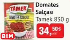 TAMEK  DOMATES SALÇASI